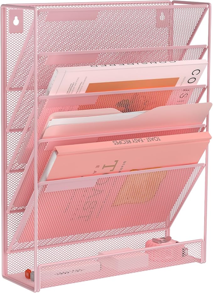 Kuntine.B Wall File Organizer Office Hanging Magazine Holder Wall File Organizer for Office Home by KuntineB