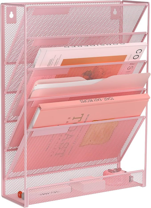 Kuntine.B Wall File Organizer Office Hanging Magazine Holder Wall File Organizer for Office Home by KuntineB