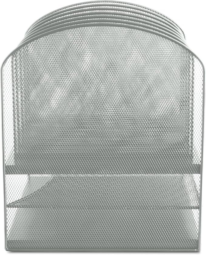 Safco Onyx Desk Organizer with 6 Vertical & 2 Horizontal Trays, File Organizer for Home, Office, Classroom & More, Steel Mesh Construction - Image 3