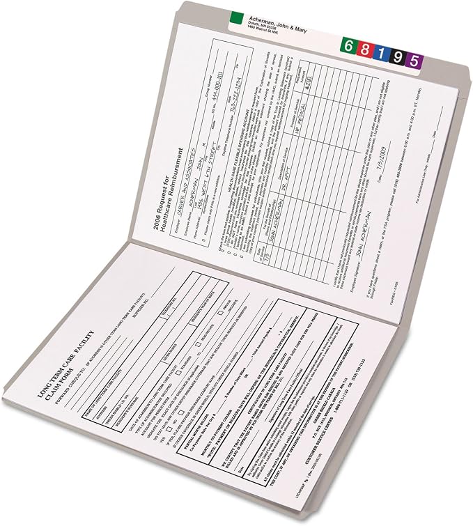 Smead File Folder, Reinforced Straight-Cut Tab, Letter Size, Gray, 100 per Box (12310) - Image 5
