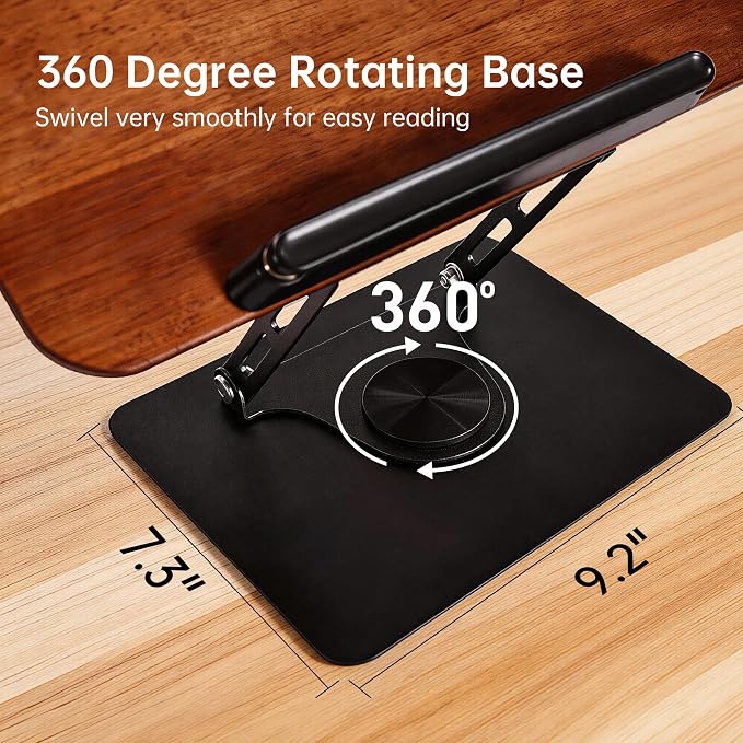 2-in-1 Floor & Desktop Book Stand, Adjustable Reading Music Podium | Portable Dual-Use 19"-62.2" Music Sheet Display, Laptop, Cookbook, Projector Stand Holder, 360° Rotate, Page Clip, Wood - Image 5