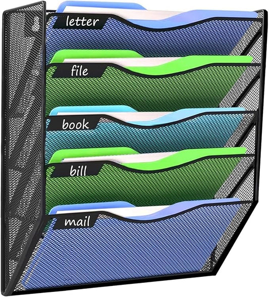 Kuntine.B Wall File Organizer Office Hanging Magazine Holder Wall File Organizer for Office Home by KuntineB