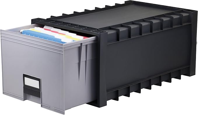 Storex, STX61106U01C, Archive Files Storage Box, 1 / Each, Black,Gray - Image 2