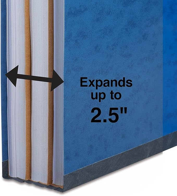 Staples Moisture‑Resistant Classification Folder, Letter Size, 2 Dividers, 2/5‑Cut Top Tab, Navy Blue Pressboard, Durable Construction - Image 5