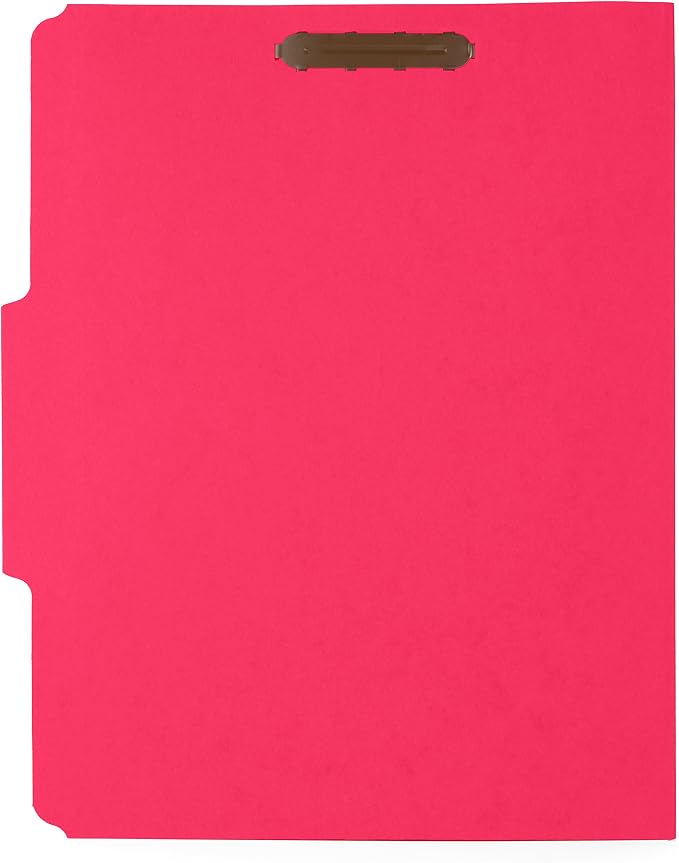 Blue Summit Supplies 50 Red Fastener File Folders, Letter, 1/3 Cut Tab | Durable 11pt red paper, reinforced 1/3 cut tabs, 2 prong fasteners, medical, law client and office files - Image 3