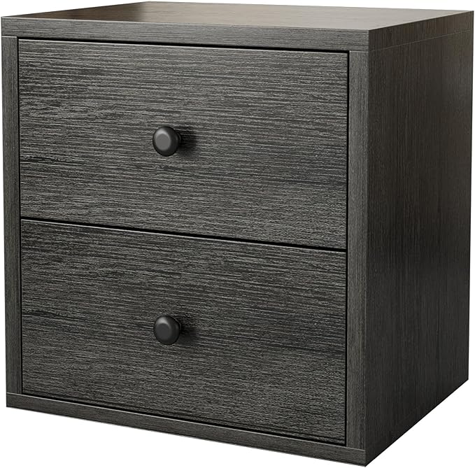FUSUNBAO Magic DIY Cube Storage Organizer Stackable Cubes for Home Books Clothes Toy-Modular Cubby Storage System-Office Cubical-Bookcase Closet (French Oak,Drawer Cube) by FUSUNBAO