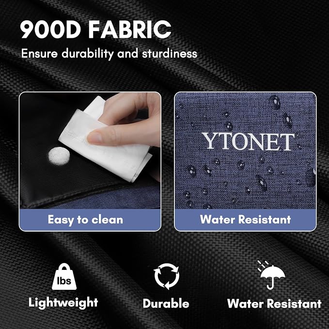Ytonet Wearable Cleaning Caddy Bag, Large Cleaning Supplies Organizer, Blue | with 4 Foldable Dividers, Shoulder Strap&Waist Strap, Professional Cleaning Bag with Handle for Kitchen Housekeepers Cleaners - Image 4