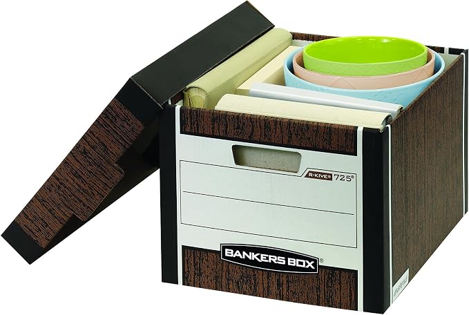 Bankers Box 12-Pack Heavy-Duty File Storage Boxes, Letter/Legal, FastFold | Archive with confidence using heavy-duty boxes, locking lids, and rugged construction that protects high-value records. - Image 4