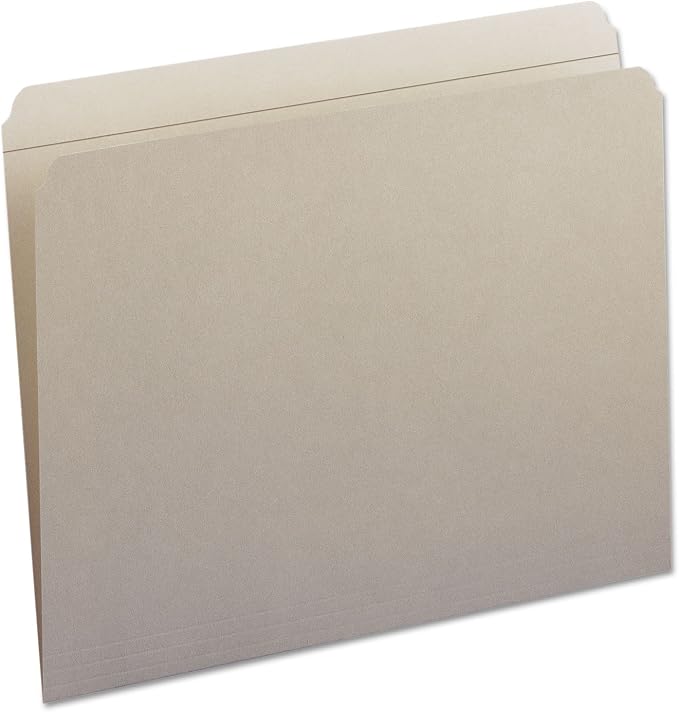 Smead File Folder, Reinforced Straight-Cut Tab, Letter Size, Gray, 100 per Box (12310) - Image 6