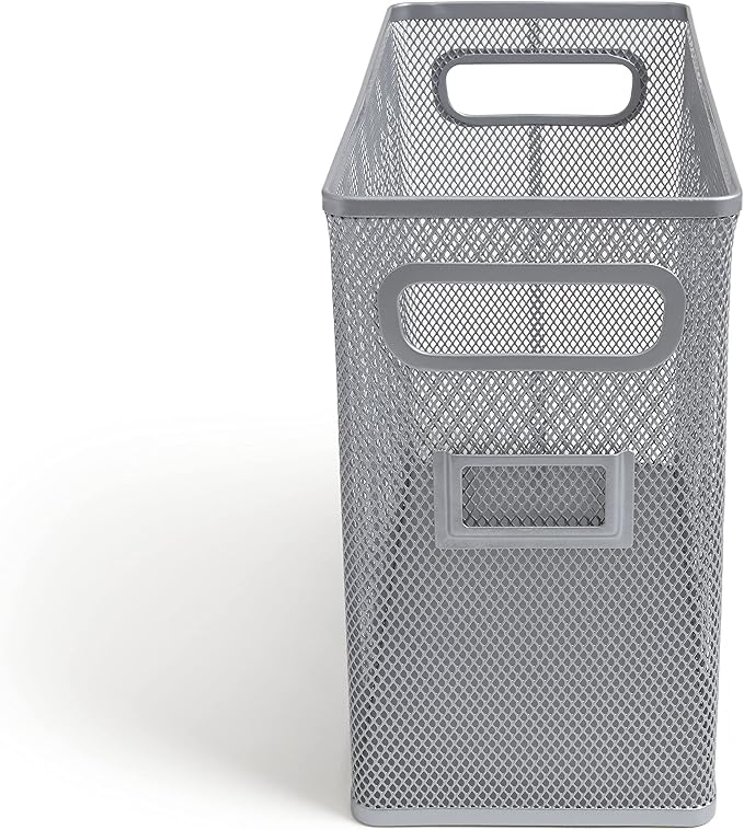 TRU RED Wire Mesh File Organizer, Silver – Vertical Desktop Sorter for Files, Folders & Mail - Image 3