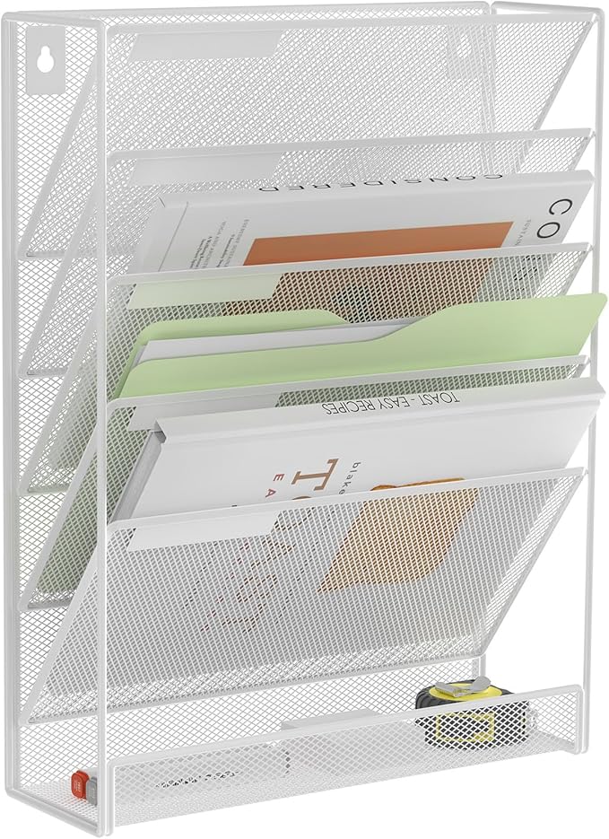 Kuntine.B Wall File Organizer Office Hanging Magazine Holder Wall File Organizer for Office Home by KuntineB