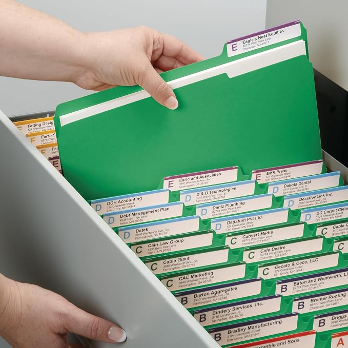 Smead Pressboard Fastener File Folder with SafeSHIELD Fasteners, 2 Fasteners, 1/3-Cut Tab, 2" Expansion, Legal Size, Green, 25 per Box (19938) - Image 5