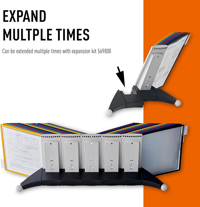 Durable Desktop Reference System with 10 Double-Sided Panels - Letter-Size 8.5" x 11" Inches - Assorted Colors SHERPA Design - Desk Reference Organizer - Image 9