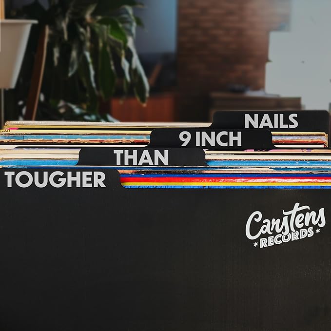 Carstens Records Heavy Duty Vinyl Album Dividers | 12" LP Organizers with Tabs | Pack of 32 Black | Made in The USA | Personalizable - Image 2