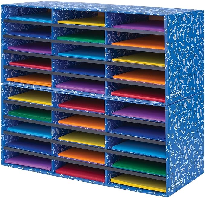 Bankers Box 30-Compartment Mail Sorter | Turn paper piles into organized workflows with durable compartments that keep mail, forms, and projects easy to find. by BankersBox