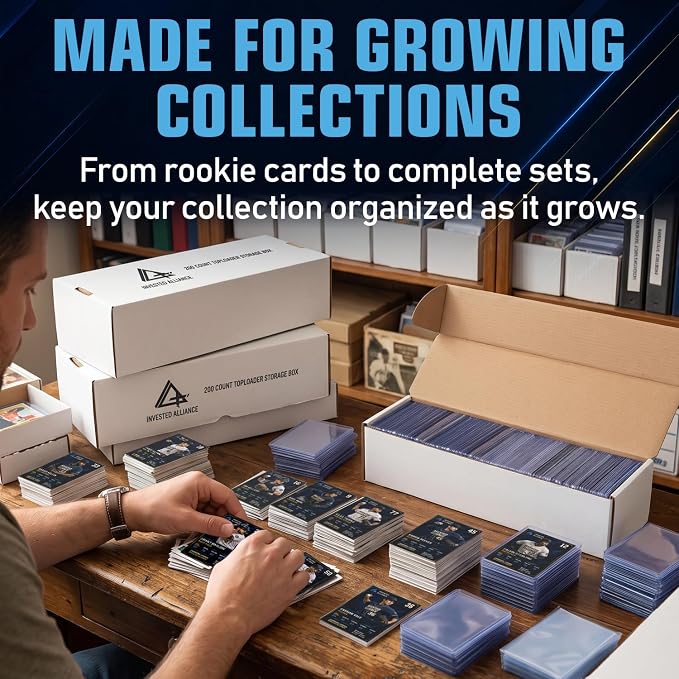Premium Trading Card Box Storage For Sports, Baseball, Football, Basketball, MTG & TCG Collector | Baseball Card Storage Boxes & Organizer For Magic Sorter Bulk. Sports Holder For Collection. - Image 3