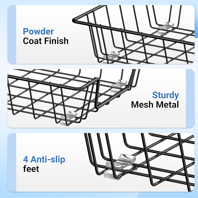 A4 Letter Magazine Desk File Storage Tray Organizer Bin (2) - Image 3