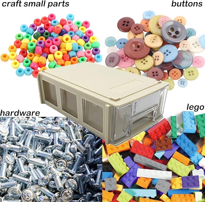Stackable Storage Drawers Set of 20 with Dividers and Paper Labels - Image 3