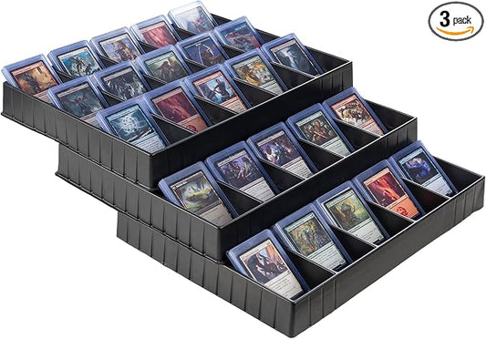 D DACCKIT Card Sorting Tray for Trading Cards, Card Sorter Tray Compatible with Sports Cards, Top Loloaders and Magnetic Card Holders（3 Pack） by DDACCKIT