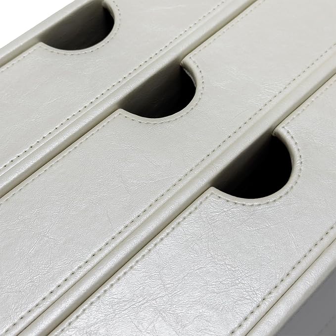 UnionBasic Document Organizer, 3-Drawer File Cabinet Document Storage Box, Office Desktop Filing Organizer, Creamy White - Image 4