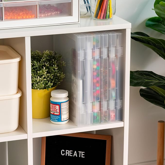 IRIS USA File Box |Made in USA| Fits 8.5"x11" A4 Paper, (6-Pack) - Clear | Organizing Study Cases with Built-In Handle & Snap-Tight Lids, Containers for Puzzles, Scrapbooking, Craft & Art Supplies - Image 5