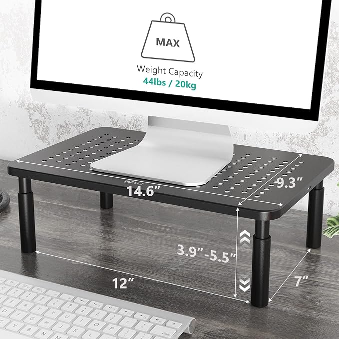 WALI Bundles-Monitor Stand Riser Height Adjustable and Computer Monitor Stand with Drawer - Image 4