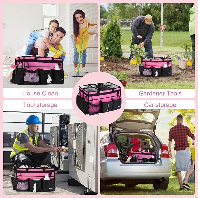 Extra-Large Wearable Cleaning Caddy With Detachable Divider,Cleaning Caddy For Cleaning Supplies Large Cleaning Supply Caddy With Adjustable Shoulder Strap & Waist Belt For Cleaners - Image 7