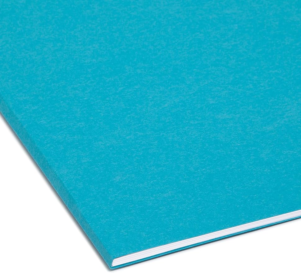 Smead Interior File Folder, 1/3-Cut Tab, Letter Size, Teal, 100 per Box, Expandable File Folders for Filing Cabinet - Image 7