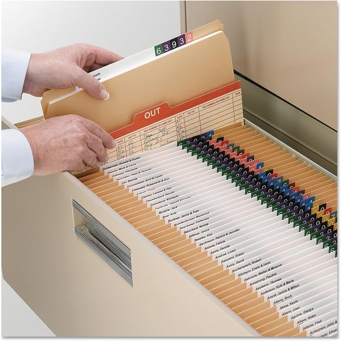 Smead File Folder, Reinforced Straight-Cut Tab, Letter Size, Kraft, 100 Per Box (10710) - Image 2