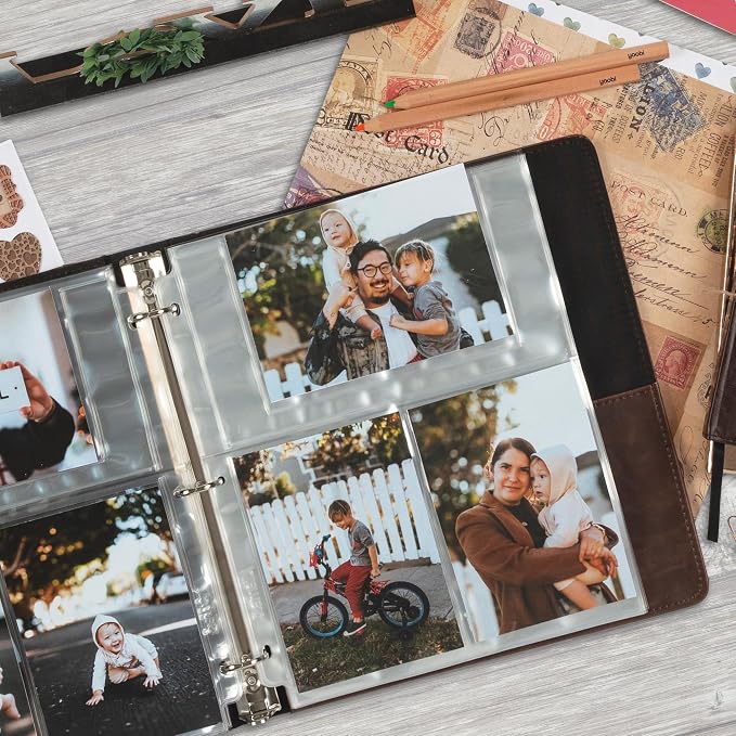 Samsill 50 Pack Ultra Clear 4x6 Photo Album Pages for 3 Ring Binder, Mixed Format, Archival Photo Sleeves, Photo Holders, 3 Pocket Top Loading, 300 Total Photos - Image 7