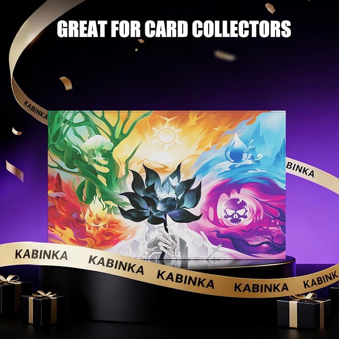 Kabinka 5 Row MTG Card Storage Box with Commander Display and Art Printing | 3900+ Trading Card Deck Box for MTG Sport Cards, 5 Top Loaders, 5 Stoppers, 48 Dividers,1 Dice Tray (Art) - Image 7