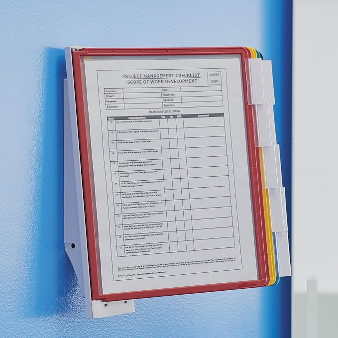 Durable Wall Mounted Reference System, 10 Double-Sided Panels, Letter-Size, Assorted Colors, SHERPA Design (554100) - Image 4