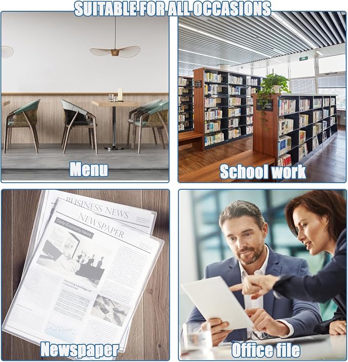 8Pcs 8" x 10" Photo Toploaders Clear Sheet Protectors Rigid Print Protectors Hard Plastic Paper Page Top Loaders Magazine Protector for Collectors Document Holder - Image 7