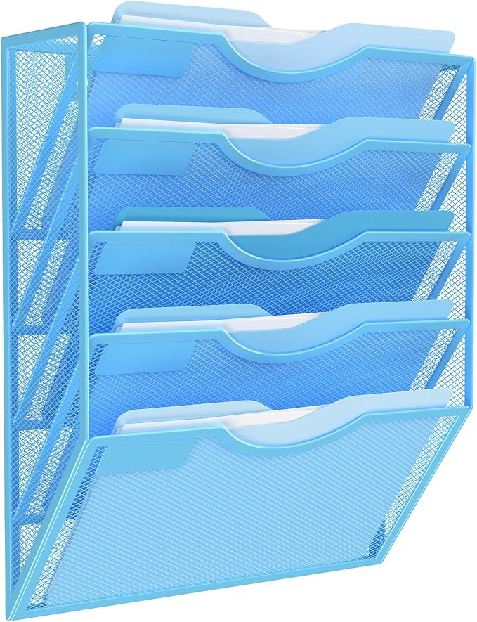 Kuntine.B Wall File Organizer Office Hanging Magazine Holder Wall File Organizer for Office Home by KuntineB