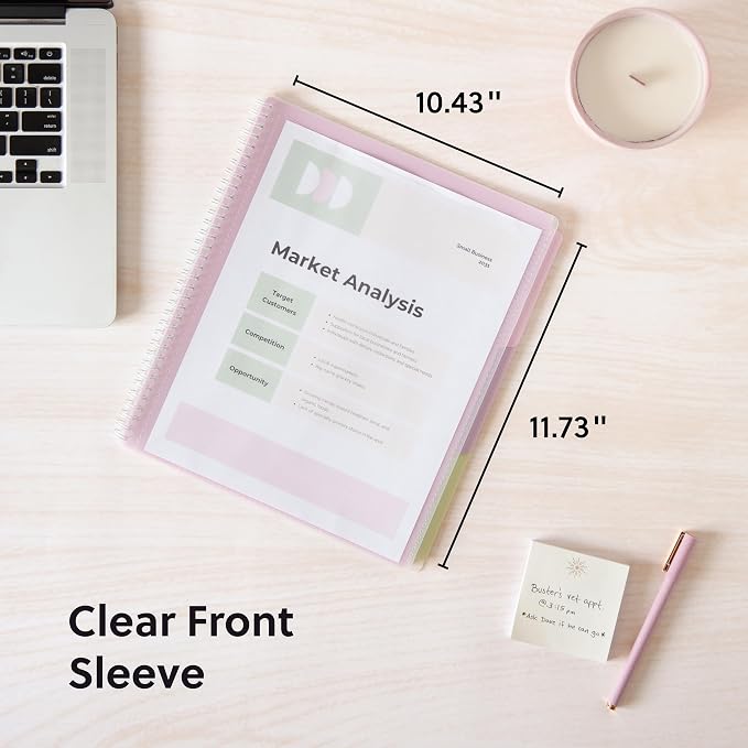 Smead Poly Project Organizer, 6 Tabs, 12 Pockets, Letter Size, Pastel (89208) (Pack of 1) - Image 4