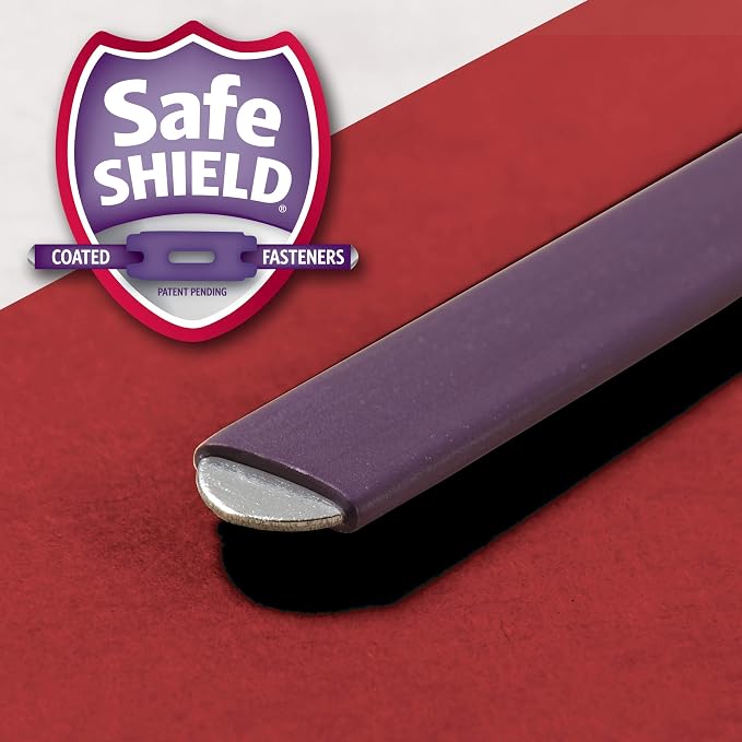 Smead Pressboard Classification File Folder with SafeSHIELD Fasteners, 1 Divider, 2" Expansion, Letter Size, Bright Red, 10 per Box (13731) (Pack of 1) - Image 4