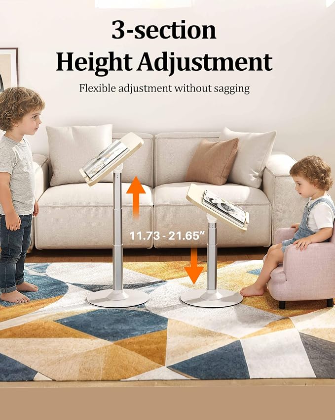 2-in-1 Kids Reading Stand for Books and Tablets, Adjustable Book Holder | Reading Stand for Kid Books,Kid-Friendly Ergonomic Book Holder for Toddlers,Laptop Riser Stand for Homeschool Floor Couch Bed - Image 4