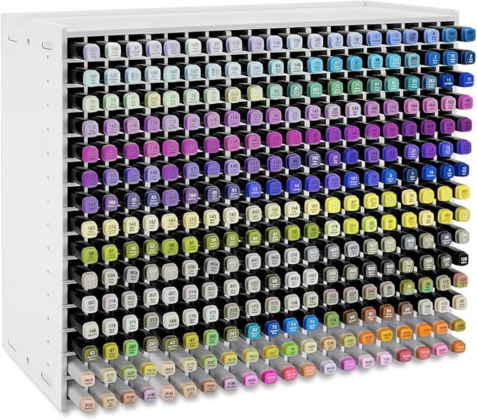 Marker Organizer,300 Slots Marker Storage Organizer with Divider | Marker Holder,Adjustable Marker Rack for Pens,Colored Pencils,Art Brushes,Home Office Art Room and Classroom Desk Organizer by Yrangee