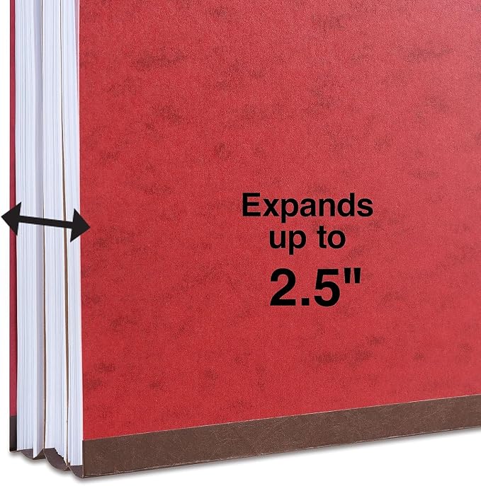 Staples Moisture‑Resistant Classification Folder, Letter Size, 2 Dividers, 2.5″ Expansion, Dark Red Pressboard, Durable Construction, 10/Box - Image 6
