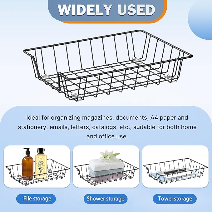 A4 Letter Magazine Desk File Storage Tray Organizer Bin (2) - Image 4