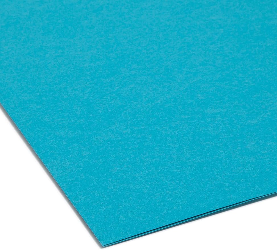 Smead Interior File Folder, 1/3-Cut Tab, Letter Size, Teal, 100 per Box, Expandable File Folders for Filing Cabinet - Image 6