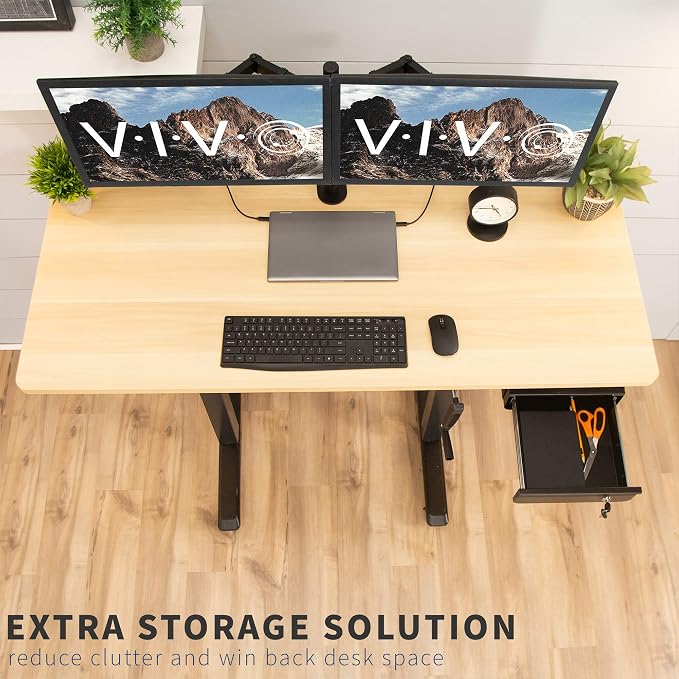 VIVO Black 12 x 14 inch Under Desk Drawer, DESK-AC03L-B | Sturdy Steel Design, Secure Locking Drawer, Home Office Storage Organizer, Holds 11 lbs - Image 7