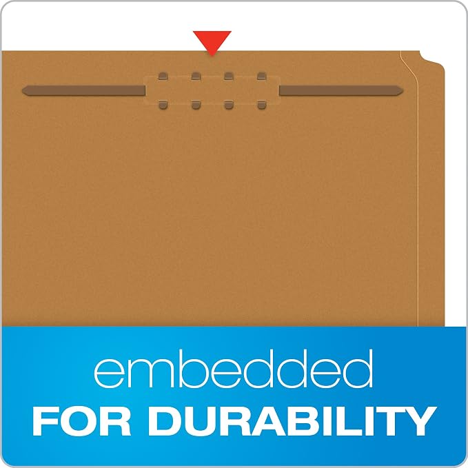 Pendaflex FK312 Pendaflex Kraft 2-Fastener Classification Folder with 1/3 Cut Tabs, 50/Box, Brown, Legal (Pack of 5) - Image 3