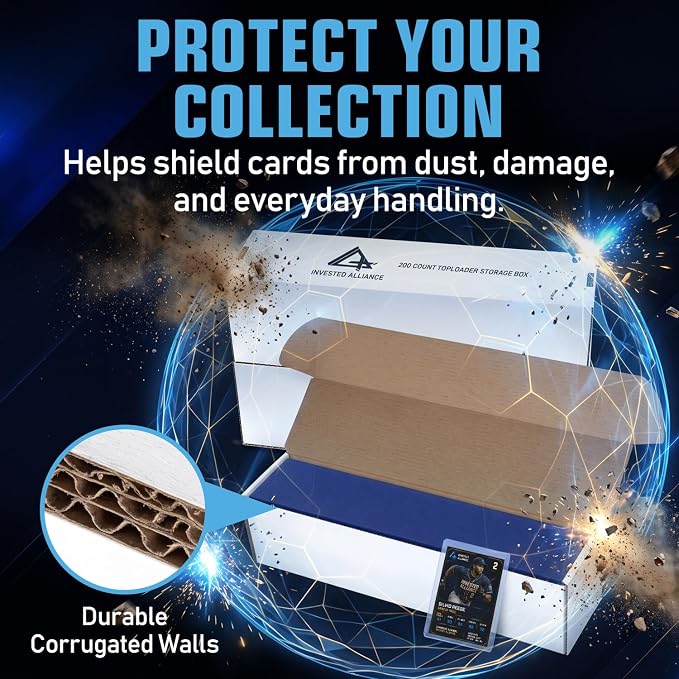 Premium Trading Card Box Storage For Sports, Baseball, Football, Basketball, MTG & TCG Collector | Baseball Card Storage Boxes & Organizer For Magic Sorter Bulk. Sports Holder For Collection. - Image 4