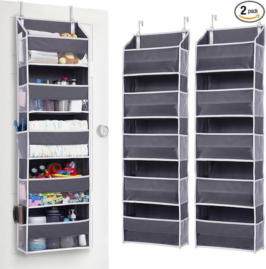 ULG 2 Pack 5-tier Over the Door Organizer Dark Gray by ULG