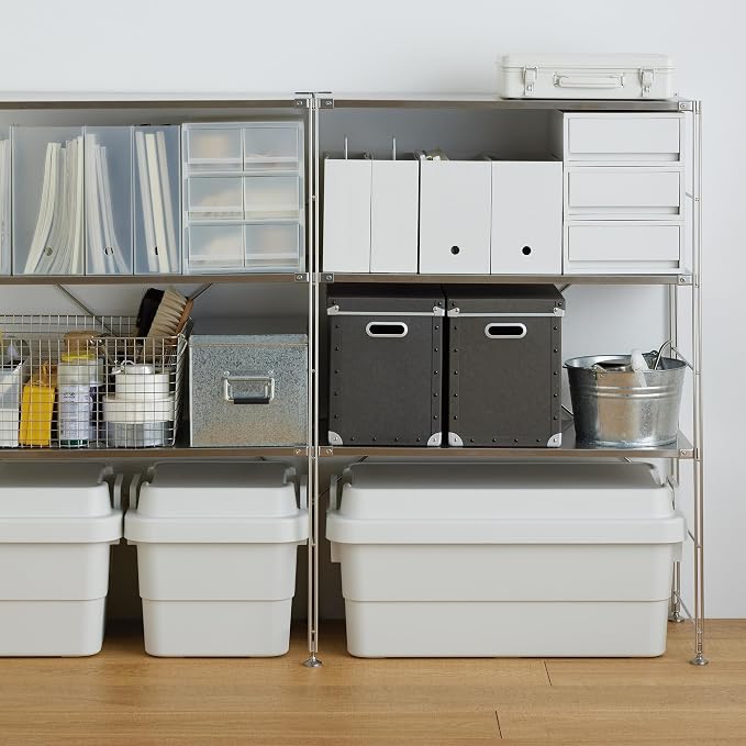 無印良品 MUJI 15930777 File Box with Handle with Recycled Polypropylene, Standard Type, Approx. Width 3.9 x Depth 12.6 x Height 11.2 inches (10 x 32 x 28.5 cm) - Image 5