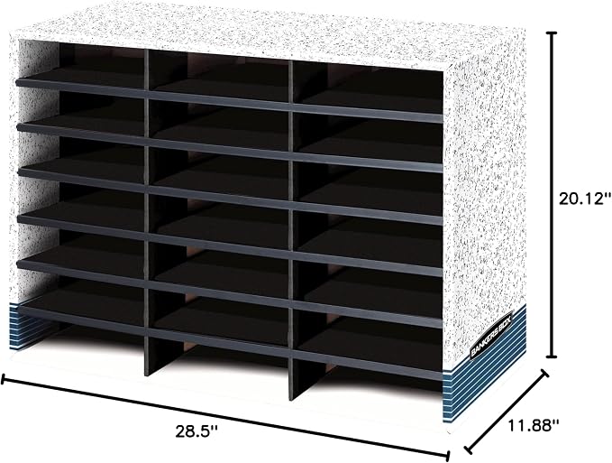 Bankers Box 21-Compartment Literature Sorter, Letter | Turn paper piles into organized workflows with durable compartments that keep mail, forms, and projects easy to find. - Image 3