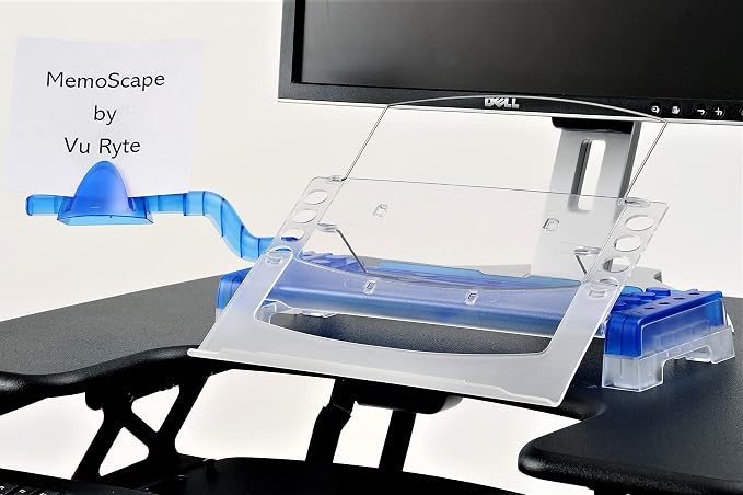 MemoScape Adjustable in-Line Document Holder for Typing | Reduces Neck Strain, Improves Focus, Boosts Desk Organization, and Workflow | Paper Holder Stand for Desk and Home Office - Blue (VUR 3020) - Image 5