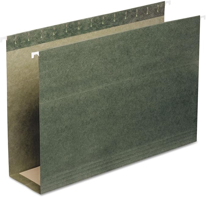 Smead Hanging File Folder with Tab, 1/3-Cut Adjustable Tab, Legal Size, Standard Green, 25 per Box (3-Inch Expansion, Legal) - Image 2
