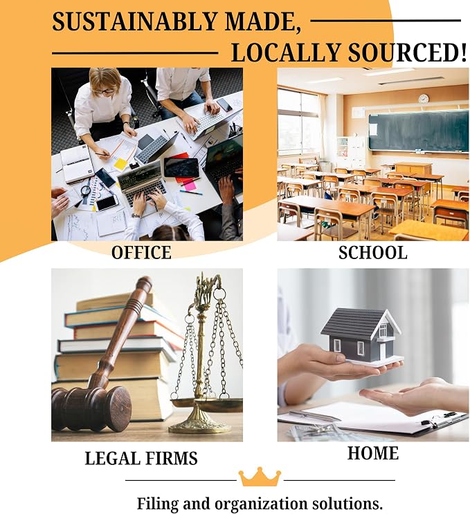 The File King 3.5" Expanding Accordion File Folder, Letter Size, Box of 50 | Red Rope Exterior | Manila Interior | Straight-Cut Tab | Fits 8.5" x 11" Documents | Made in USA - Image 7